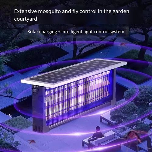 Solar mosquito killer lamp, powered by solar energy without wiring. Blue light attracts mosquitoes + physical mosquito control. Safe and environmentally friendly. Can be hung or plugged into the ground. Has a wide mosquito-killing range, allowing you to stay free from mosquito troubles in outdoor scenarios. It is a thoughtful guardian for a mosquito-free summer night outdoors.