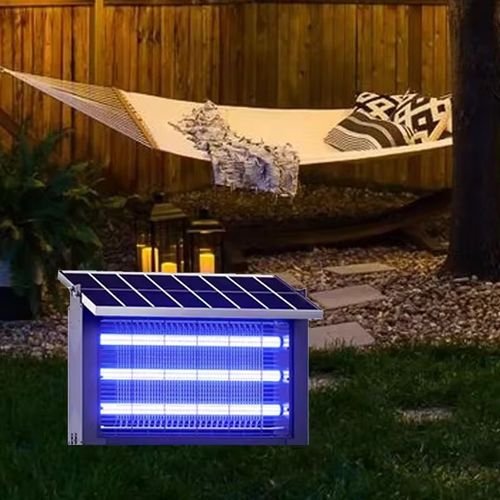 Solar mosquito killer lamp, powered by solar energy without wiring. Blue light attracts mosquitoes + physical mosquito control. Safe and environmentally friendly. Can be hung or plugged into the ground. Has a wide mosquito-killing range, allowing you to stay free from mosquito troubles in outdoor scenarios. It is a thoughtful guardian for a mosquito-free summer night outdoors.