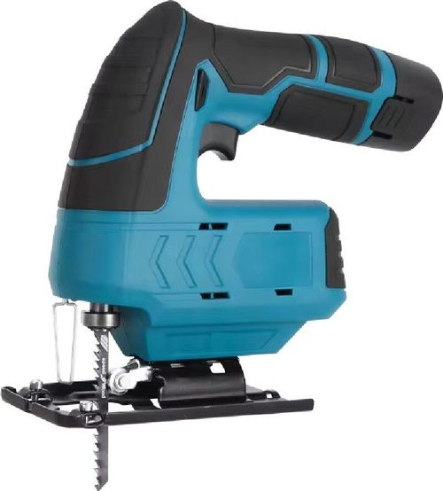 Woodworking lithium battery curve saw, with 12V lithium battery eliminating the constraints of cables, high-power motor + quick change saw blade device, cutting solid wood, density board, etc. is smooth and effortless. The soft leather rubber handle provides a comfortable grip, and single-handed operation is flexible. It enables woodworkers to create DIY and creative works freely, making it the stylist of the woodworking world.