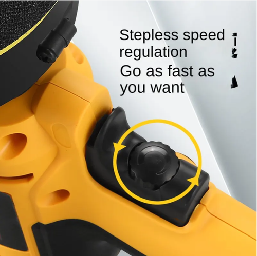 This plug-in model of the car polishing machine with an auxiliary handle comes with a 11-piece accessory kit. It is powered by a 700W copper wire motor with strong power and supports speed adjustment. The detachable handle enhances operational stability. The multi-hole cooling system is durable and suitable for car paint polishing, waxing, grinding, etc. It is an efficient tool for professional car beautification.