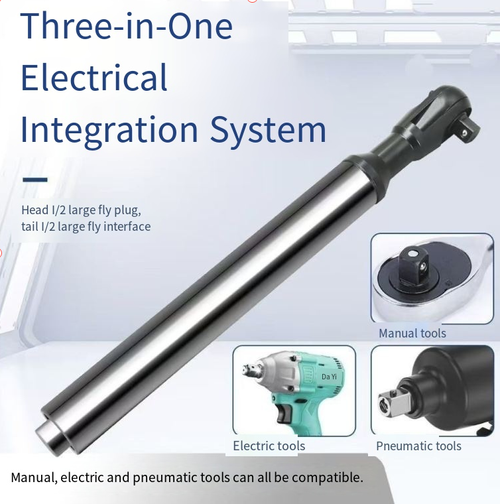 Extended ratchet wrench: A powerful tool for maintenance, precisely forged and durable. It supports both manual and electric modes. The industrial-grade extended design is suitable for narrow spaces. With a one-click forward and reverse switch, it is an all-round efficient and effortless choice for auto repair and industrial maintenance.