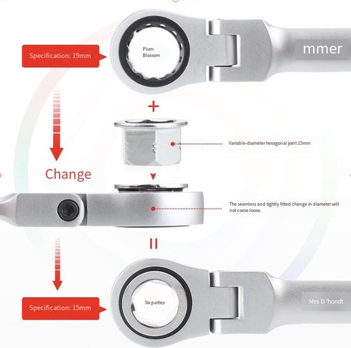 15-piece special activity type ratchet wrench barrel set, made of CR-V material, with 72 teeth bidirectional ratchet, 13 different specifications of barrels covering various scenarios, flexible operation in narrow spaces, efficient and precise disassembly and assembly of auto repair and home improvement bolts, professional and durable hardware tool