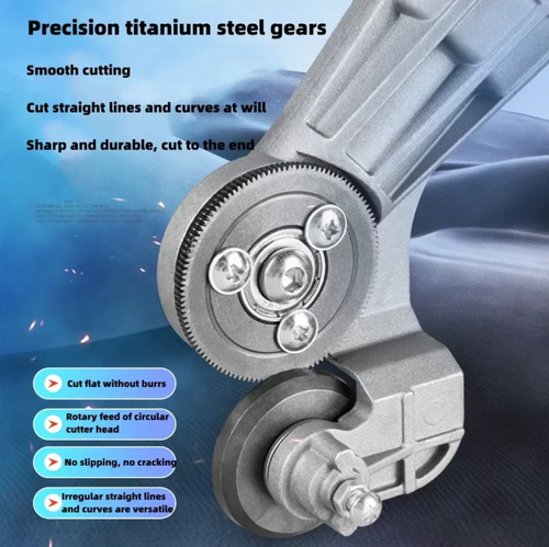 This cutting through metal as easily as butter lithium battery sheet cutting machine features a full copper brushless motor with powerful power, tungsten steel gears for stable cutting, a lithium battery design for wireless freedom, and LED lighting. It cuts iron sheets and steel plates as easily as cutting mud, with high efficiency and smooth cuts. It is an efficiency powerhouse for metal processing!
