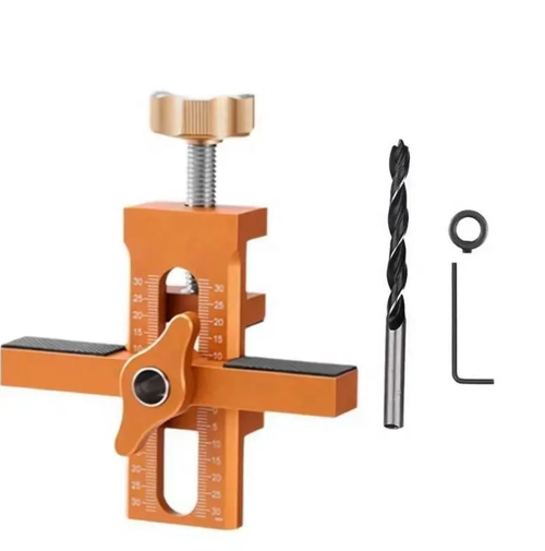 Aluminum alloy cross fixture, a precise tool for carpentry work. Made of aluminum alloy, with precise markings down to millimeters. The cross structure is adjustable and can fix the workpiece to prevent it from shifting. The rubber pad protects the wooden board from scratches. The knob quick-lock is effortless and suitable for various scenarios. Novices can use it to do regular woodworking tasks, saving materials and improving efficiency. It is an excellent tool.