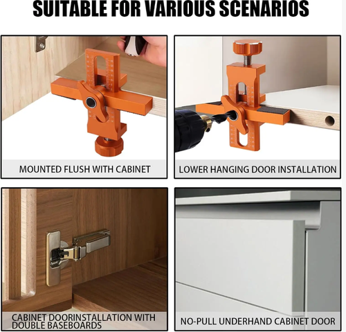 Aluminum alloy cross fixture, a precise tool for carpentry work. Made of aluminum alloy, with precise markings down to millimeters. The cross structure is adjustable and can fix the workpiece to prevent it from shifting. The rubber pad protects the wooden board from scratches. The knob quick-lock is effortless and suitable for various scenarios. Novices can use it to do regular woodworking tasks, saving materials and improving efficiency. It is an excellent tool.