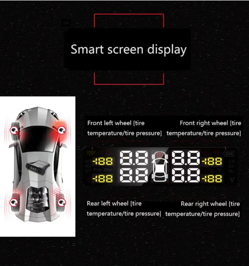 Solar-powered tire pressure monitor, the invisible guardian of driving safety, real-time display of tire pressure and temperature, abnormal voice warning to prevent blowouts, solar panel automatically charges and requires no maintenance. Installation is simple. The screen is clearly readable under strong light. It protects the tires, saves fuel, and is a necessary safety equipment for vehicles.