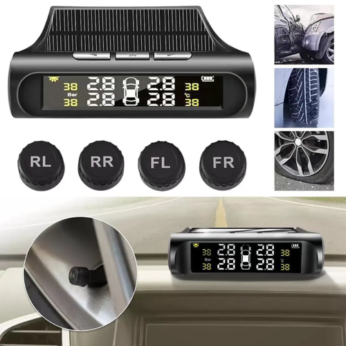 Solar-powered tire pressure monitor, the invisible guardian of driving safety, real-time display of tire pressure and temperature, abnormal voice warning to prevent blowouts, solar panel automatically charges and requires no maintenance. Installation is simple. The screen is clearly readable under strong light. It protects the tires, saves fuel, and is a necessary safety equipment for vehicles.