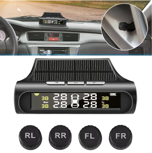 Solar-powered tire pressure monitor, the invisible guardian of driving safety, real-time display of tire pressure and temperature, abnormal voice warning to prevent blowouts, solar panel automatically charges and requires no maintenance. Installation is simple. The screen is clearly readable under strong light. It protects the tires, saves fuel, and is a necessary safety equipment for vehicles.