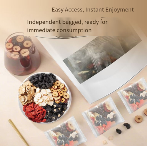 If you're tired, don't force yourself! Jiubao Rejuvenation Tea, made with 9 genuine ingredients including blackberries and goji berries, is sweet without any bitterness. It nourishes blood and boosts energy, and you can enjoy its benefits for 3 consecutive days. Place your order today and you'll receive 2 bags, which are enough for 2 weeks of use. Enjoy rejuvenation freedom! Carry it with you in individual tea bags, and it's healthier than milk tea!