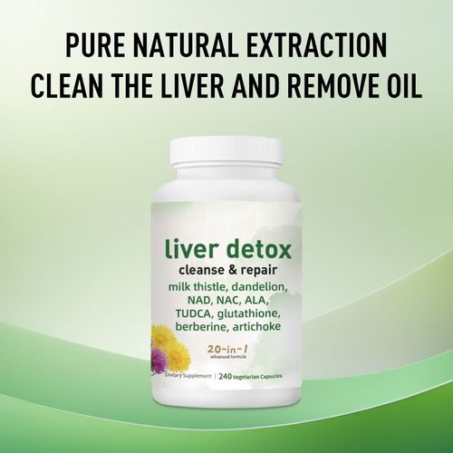 Order today and you'll receive 2 large bottles, a total of 480 capsules. This is enough for an entire year of consumption! Liver-protecting and detoxifying capsules: 6 times silymarin + plant extracts, remove liver waste, repair liver cells, eliminate foul odors, relieve abdominal distension, and are the savior for those who stay up late or drink at parties! It relaxes the liver, giving the skin a radiant and healthy complexion!