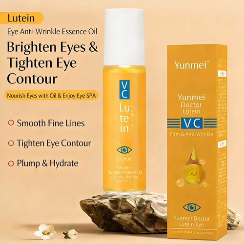 Dr. Yunmei Lutein Eye Essence Oil, containing lutein + VC. Apply evenly with a roller, smooth out wrinkles around the eyes and fade dark circles from the previous night. It absorbs quickly without leaving a sticky makeup. I received 8 bottles today, totaling 28 days for skin renewal. Use it in the morning and evening. You can apply it when traveling or at home. Even the lazy ones can achieve electric eyes and enjoy a youthful appearance around the eye area throughout the season!