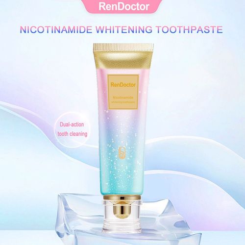 Nicotinamide Whitening and Deodorizing Toothpaste: Nicotinamide removes tooth stains, natural extracts control bad breath. Brushing can whiten yellow teeth and keep breath fresh for 4 hours. The soft and creamy formula does not damage the enamel. The sweet fruity fragrance is highly relaxing. Order today and get 5 tubes for just the price of 1. Enjoy 5 times the oral hygiene at a fraction of the cost. Smile with confidence and show off your teeth.