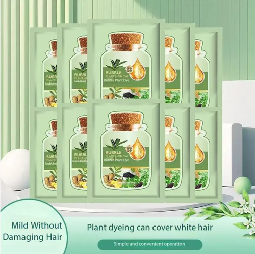 Bubble Plant Hair Dye, extracted from natural plant essences, gently dyes and nourishes, intelligently covers white hair without staining the scalp. The operation is as simple as washing hair. It comes in individual packaging, which is convenient and hygienic. Multiple colors are available to meet individual needs, allowing you to enjoy a natural and beautiful hair dyeing experience at home with ease!