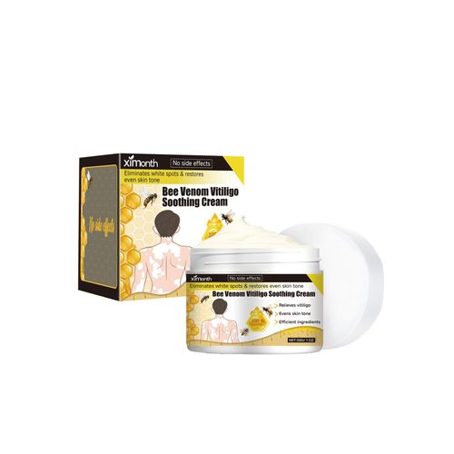 Don't miss out on today's exclusive offer! Get 3 bottles of Bee Venom Vitiligo Soothing Repair Cream at once. The core ingredients of bee venom deeply nourish the skin base, promote cell regeneration and enhance self-repairing ability. It gently acts on the affected areas, gradually blurring the edges of the spots and making the skin complexion even, with no side effects and providing peace of mind.it's a must-have for skin care.