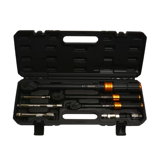 8-piece torque wrench, adjustable torque, with audible click when reaching the limit, preventing loosening or damaging parts. Includes multiple-sized wrenches + conversion heads, suitable for auto repair, home improvement and other scenarios, with anti-slip and durable design. Comes with a storage box for easy portability and convenient storage. Suitable for both professional workers and DIY enthusiasts, providing precise and efficient operation, eliminating the need to rely on intuition.
