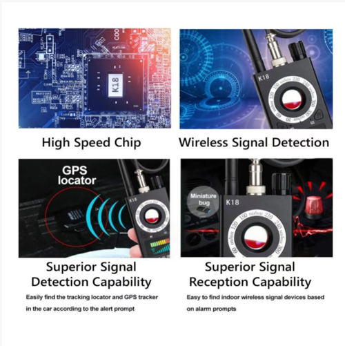 This detector is equipped with advanced infrared sensing and highly sensitive RF detection systems, enabling it to quickly and accurately locate hidden cameras, eavesdropping devices, and GPS trackers. Whether it's wired surveillance, wireless eavesdropping, or GPS tracking, none of these can escape its detection. It covers a wide range of wireless frequency bands, ensuring complete privacy protection. Hurry and place your order!