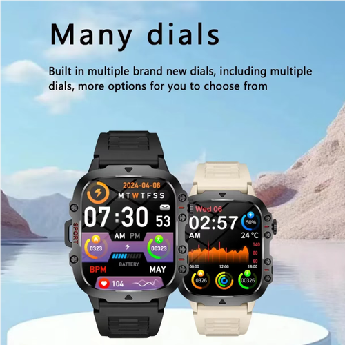 Sports smartwatch: Integrates alarm, power reception, step counting and other functions. Features two-way anti-loss and quick-finding capabilities. Real-time monitoring of heart rate and sleep. It is a personal health assistant. Daily water resistance and durability. The silicone strap is comfortable and suitable for various scenarios. The black and white color combination has a high appearance level. It is suitable for both daily exercise and commuting, making life more efficient and relaxed.