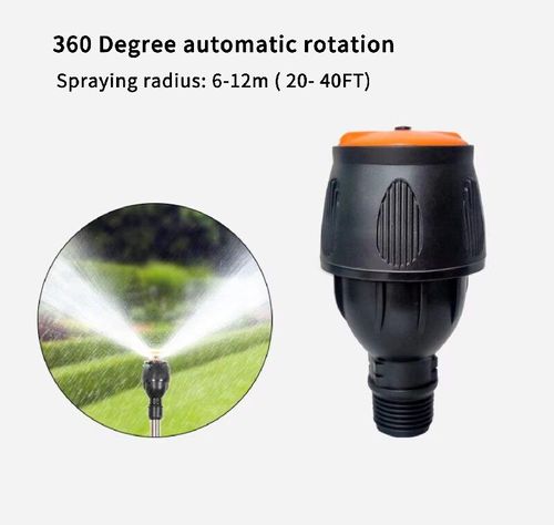 This set of McGee sprinkler tripod package is a gardening time-saver wonder: The 360° automatic rotating sprinkler evenly waters plants and flowers. The stainless steel tripod stands stably and can be adjusted for height. It comes with 4 or 6 connectors to fit multiple water pipes. Once connected, it automatically irrigates, saving water and effort. It is suitable for garden, vegetable garden and flower beds.