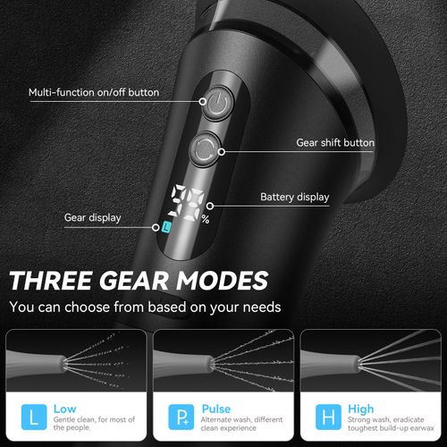 Still troubled by ear cleaning? The 360-degree vortex electric ear cleaner is here! The 360° wrap-around gentle cleaning technology gently removes earwax without irritating the eardrum. It has three modes to meet different needs. The device is small and portable, and the replacement nozzle is clean and hygienic. With a single charge, it has an extremely long battery life. Say goodbye to ear cleaning shops easily, and enjoy free and convenient ear canal cleaning anytime!