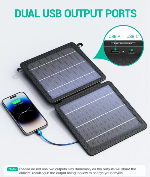 Outdoor Party says goodbye to power outage anxiety! Monocrystalline silicon foldable solar panels, with a high photoelectric conversion rate of 24%, can charge efficiently even on cloudy days. Dual USB interfaces are compatible with multiple devices. Oxford fabric material is scratch-resistant and wear-resistant. Foldable and portable, it can be hung on the backpack and charged while walking, making it extremely convenient.