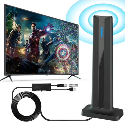 This HDTV antenna can save you 960 - 2500 yuan in annual cable TV fees. It can be easily connected to the TV set-top box in two steps. It provides a strong signal of up to 150 miles, with high-definition and no snowflakes. It is portable and suitable for renting, camping, placing in corners and stable reception of the TV channel. There's no need to spend extra money on the basic channels,you can still watch the high-definition channels freely.