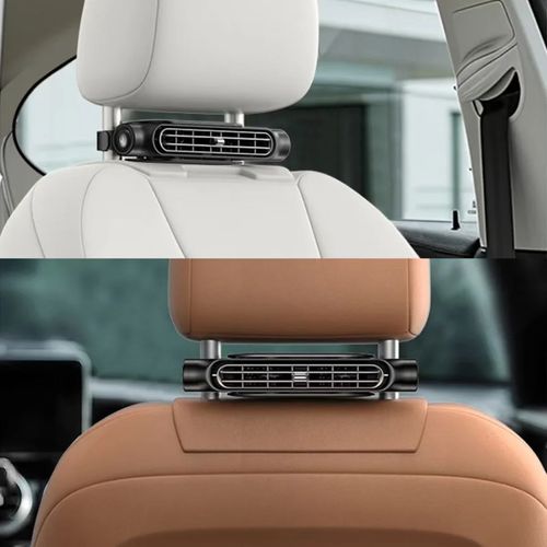 The rear seat dual-head fan, with dual turbo powerful suction, has three adjustable wind speeds. The snap-on installation is suitable for most vehicle models. It is powered by USB and is flexible and convenient. The angle can be adjusted, providing precise air circulation in the rear. It eliminates the temperature difference between the front and rear, making the ride more comfortable for the entire family. It is a must-have item for travel.