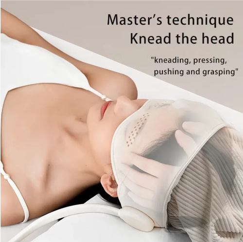 Head and Eye Integrated Massager: Six-zone airbags simulate the techniques of a master masseur, graphene provides three heat settings to relieve the eye area, with a visible hole design allowing you to continue watching your favorite shows without interruption. Four modes with digital display and remote control make it easy to operate. It has a 2000mAh battery for long-lasting power, allowing you to recharge your brain anytime and anywhere.