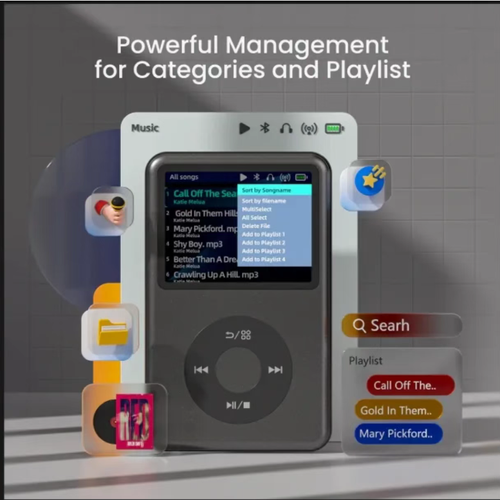 The replica roller controller brings back youthful memories. With a 128G large capacity, it can store 30,000 songs. It supports Bluetooth connection and FM radio. It has a 35-hour long battery life. It is portable and undisturbed, making it the top choice for students, office workers, and music lovers to listen to music. It redefines the joy of listening to music on the go and makes the youthful melodies play for you at any time.