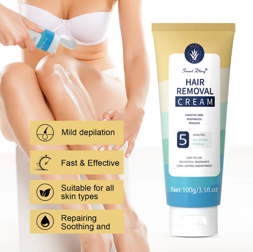 Order today and you will receive 3 boxes of the gentle, safe, non-irritating hair removal and dark spot fading intelligent revitalizing cream. The gentle revitalizing hair removal cream can remove hair from the roots in just 5 minutes without pain, leaving no residue. It contains aloe vera and vitamin E, which soothes and repairs, fades dark spots, is suitable for sensitive skin, and can be used all over the body.