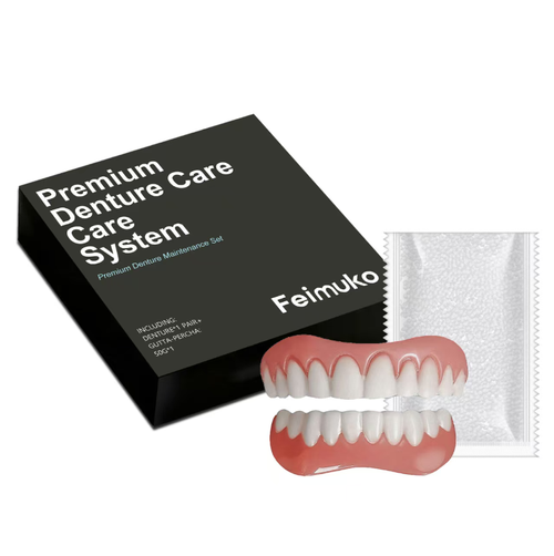 Order today and you will receive 2 sets of dental cosmetic safety-certified non-toxic, firm and naturally fitting false teeth kits. The teeth have a clear and natural color, and the gums and skin color are perfectly matched. They fully comply with the principles of oral ergonomics. The wearing is stable and comfortable. Combined with professional care accessories, it is easy to clean and can be easily replaced for a new smile.