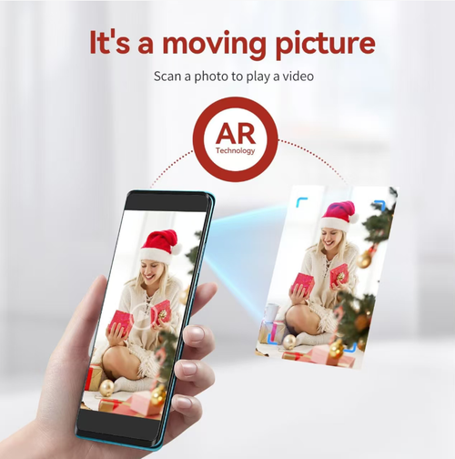 This AR color photo printer supports Bluetooth connection and is compatible with dual systems. It enables one-click printing of high-definition color photos. AR technology allows static photos to play dynamic videos, and backing paper can be freely pasted as desired. It is small and portable, ink-free and environmentally friendly, ensuring that every touching moment can be preserved for a long time.