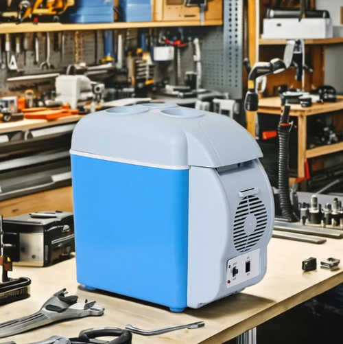 This 7.5L family car dual-purpose cold and hot mini refrigerator adopts semiconductor silent technology, allowing for a one-click switch between cooling and heating modes. It has a large capacity to hold beverages and snacks, and comes with household and vehicle power cords. It is portable and easy to store, suitable for home use, office work, and self-driving camping. It can meet all your cold and warm needs throughout the year.