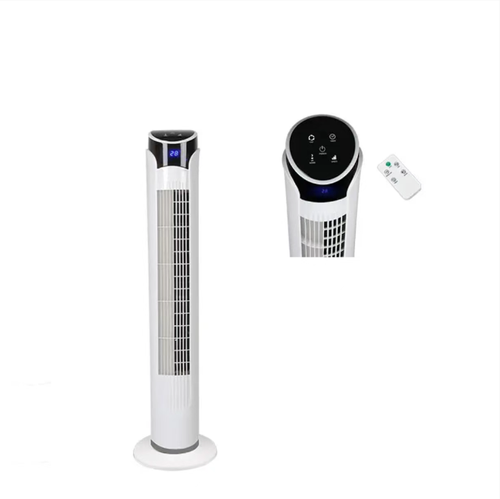 This bladeless tower fan is designed with aerodynamics in mind, mimicking the gentle breeze of nature. It does not blow directly, making it more comfortable. The precise vortex air duct ensures quiet operation and does not disturb sleep. It supports swivel, multiple speed settings and timer functions. Standing upright, it is thin and compact, not occupying much space. It is an ideal cooling option for the bedroom.