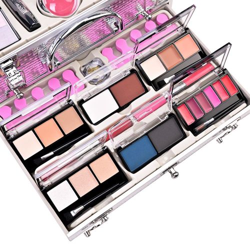 This all-in-one makeup set covers a wide range of products including eyeshadow, blush, lipstick, and makeup brushes. It comes with professional color matching and even beginners can easily create various makeup looks. The lightweight and luxurious aluminum box is convenient for storage and transportation. The mild formula is suitable for various skin types, making it an ideal choice for beginners, professional makeup application, and as a gift for special occasions.