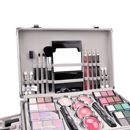 This all-in-one makeup set covers a wide range of products including eyeshadow, blush, lipstick, and makeup brushes. It comes with professional color matching and even beginners can easily create various makeup looks. The lightweight and luxurious aluminum box is convenient for storage and transportation. The mild formula is suitable for various skin types, making it an ideal choice for beginners, professional makeup application, and as a gift for special occasions.