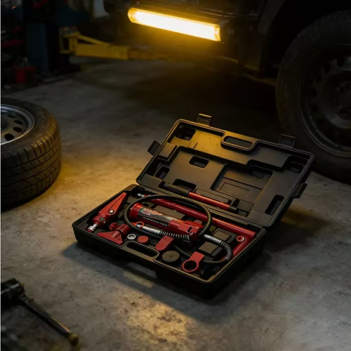 This 4-ton sheet metal separation jack, equipped with powerful hydraulic power, can precisely lift and support dented and deformed car bodies. The multi-specification accessory set is suitable for various repair scenarios. Made of high-carbon steel, it is durable and robust. The complete set of tools is portable and easy to store. It is a professional and efficient tool for car body shape repair and accident vehicle reshaping.