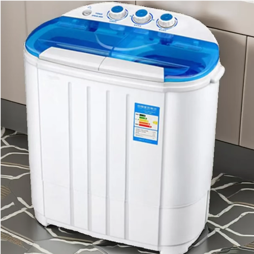 This dual-bucket washing and drying portable washing machine is equipped with an upgraded diamond motor, providing powerful performance. The dual-bucket separation design ensures clean laundry and efficient dehydration. The thickened stainless steel inner drum protects clothes, achieving first-level energy efficiency for energy savings. The compact body is equipped with a power cord storage compartment, suitable for small spaces such as dormitories and rental accommodations.