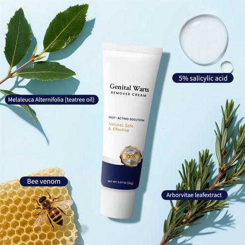 Order today and you will receive 3 boxes of Carotenoid Dissolving Liposome Technology Genital Warts Removal Cream. It contains bee venom, 5% salicylic acid, tea tree oil, pine leaf extract and menthol. It is a safe and effective gentle skin care product with up to 100% efficacy. It is easy to use and 20 grams can effectively relieve discomfort, deeply remove warts, quickly start eliminating warts, and is suitable for alleviating skin discomfort.