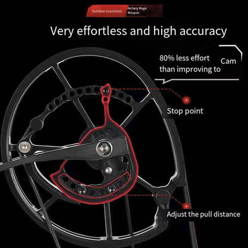 This dual-purpose composite pulley bow is made of aerospace aluminum for the bow body and an eccentric wheel system. It supports both steel balls and arrows in dual modes, providing precise and stable performance. The package includes 12 mixed carbon arrows and a complete set of accessories. It's ready to use upon opening and is suitable for outdoor hunting, competitive practice, making it an all-round outdoor archery equipment.