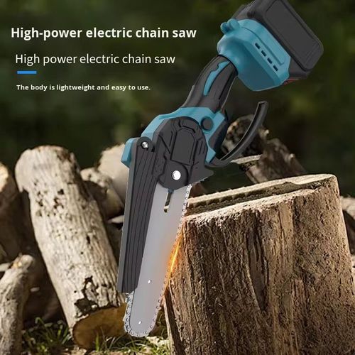 This 8-inch wireless handheld brushless lithium battery saw features a powerful brushless motor, a hardened chain that is sharp and durable. The body is lightweight and can be operated with one hand. The large-capacity lithium battery provides long-lasting power. The safety protection design is well implemented. It is an efficient cutting tool for outdoor logging, garden trimming, and home DIY projects.