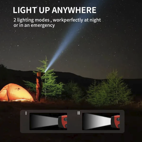 This multi-functional emergency radio supports three power sources: solar energy, hand-crank, and USB. It is equipped with a 2000mAh battery. It covers the AM, FM, and NOAA full frequency bands and comes with a high-brightness dual-mode flashlight that can charge your mobile phone. It is portable and durable, providing reliable protection for both outdoor and home emergencies. It ensures the safety of you and your family.