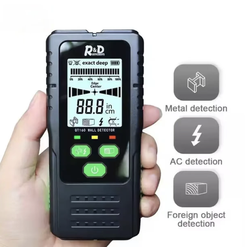 This 3-in-1 electromagnetic radiation detector can precisely measure electric fields, magnetic fields and radio frequency radiation. It features high-definition digital display with sound and light alarm functions, and can also locate steel bars, wires and water pipes within walls. It is multi-functional and serves as a reliable safety assistant for home health monitoring and construction work. It ensures every bit of peace of mind and health.