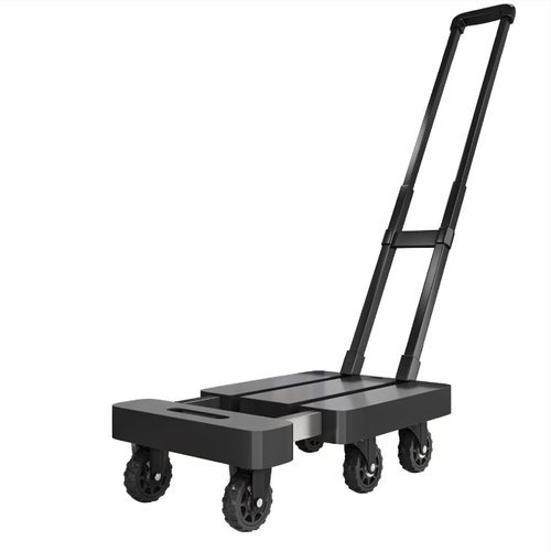 This portable trolley is specially designed for daily transportation. It has excellent load-bearing capacity, is quiet and durable, and moves smoothly without disturbing neighbors. With its quiet load-bearing, portable and foldable design, it is suitable for supermarket shopping, courier pickup and outdoor travel. It can be used for multiple purposes, making the transportation process effortless and worry-free. It makes carrying things a breeze and less tiring.
