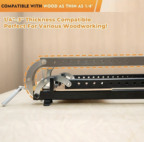 This 24-inch panel clamp comes in a two-piece set and features a parallelogram-shaped clamping structure. It evenly applies pressure to prevent the edges from warping and can be quickly installed in one minute. It is an efficient tool for woodworkers to assemble panels and create smooth and seamless furniture. Make each piece of woodboard fit perfectly, infusing the wooden artworks with exquisite texture.