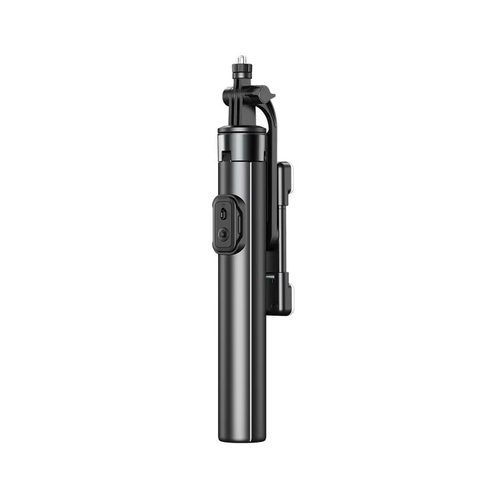 This 1.85-meter anti-shake selfie pole tripod features an integrated design, allowing for an extremely long stretching for a wide field of view. The tripod is stable and shock-proof. With Bluetooth remote control, it frees your hands. It can rotate 360° to switch between portrait and landscape modes. It can be paired with accessories such as a light source, and is portable and easy to store. It is an all-in-one shooting tool for selfies, live streaming, and Vlog creation.