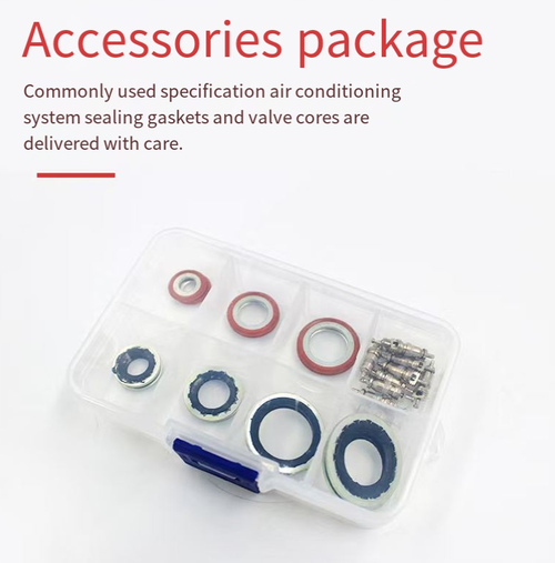 This 109-piece set of automotive air conditioning maintenance leak detection tools features full-range yellow brass connectors that cover all models of fuel vehicles and new energy vehicles. The sealing is precise and durable, and it is suitable for the entire process of air conditioning leak detection, leakage repair, and leak testing. It is a professional-level all-in-one tool for air conditioning maintenance in auto repair shops and for repair technicians.