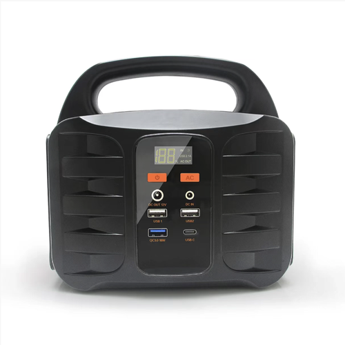 This outdoor portable energy storage power supply features multiple interfaces for all-round output, intelligent digital display to show real-time power level. It has a large-capacity battery cell for long-lasting power supply. The portable handle makes it easy to carry. It also has multiple safety protections. It is an all-round mobile power station for outdoor camping, self-driving trips, and family emergencies.