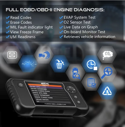 The ANCEL FX2000 automotive diagnostic tool supports the diagnosis of four systems: engine, transmission, ABS, and airbags. It can read and clear fault codes, view real-time data streams, and is compatible with all vehicle models and protocols. The operation is simple and plug-and-play. It is a professional-level automotive detection tool for auto mechanics and car owners to perform DIY repairs. Guard the safety of every journey