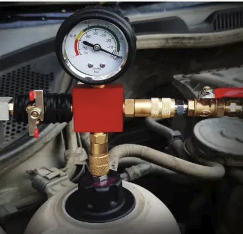 This car radiator pressure leak detection tool kit is equipped with full-range plugs that fit all models. It can accurately detect and locate leaks, and supports vacuum filling of coolant. The high-precision pressure gauge, durable metal material, and simple operation make it a professional-level tool for auto repair shops and mechanics to test the cooling system. It comes with a custom storage box.