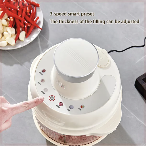 This household multi-functional electric food processor is suitable for both dry and wet ingredients, with multiple speed settings. It is made of food-grade material, which is safe and easy to clean. It can handle tasks such as kneading dough, mincing meat, grinding, and mixing all in one. It is compact and doesn't take up much space. The operation is simple, making it an all-purpose helper for making baby food, allowing you to free up your hands easily.